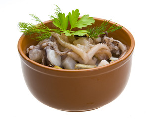 Raw seafood cocktail