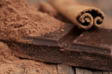 Chocolate  cocoa powder  cinnamon