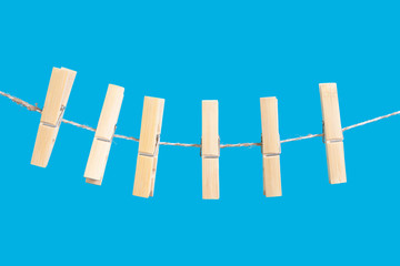 clothespins on rope