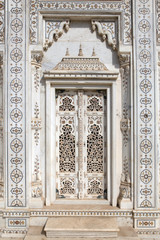 Marble doorway of the cenotaphs at Shivpuri.