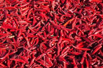 background - red peppers