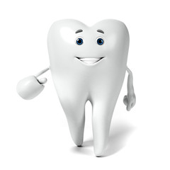 3d rendered illustration of a tooth character