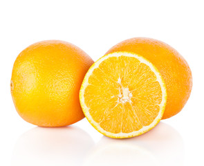 Orange fruit isolated on white background