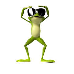 Fototapeta premium 3d rendered illustration of a funny frog