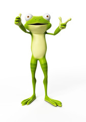 3d rendered illustration of a funny frog