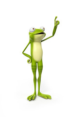 3d rendered illustration of a funny frog