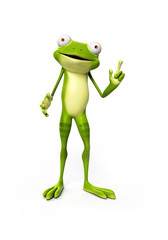 Fototapeta premium 3d rendered illustration of a funny frog