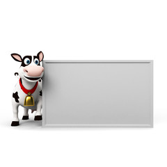 3d rendered illustration of a toon cow