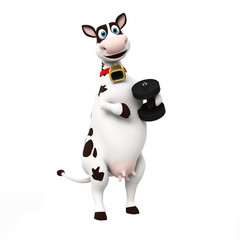 3d rendered illustration of a toon cow