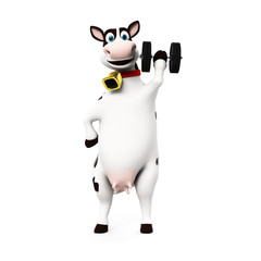 3d rendered illustration of a toon cow