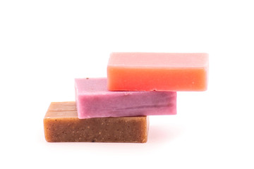 Bricks of handmade soap. SPA concept.