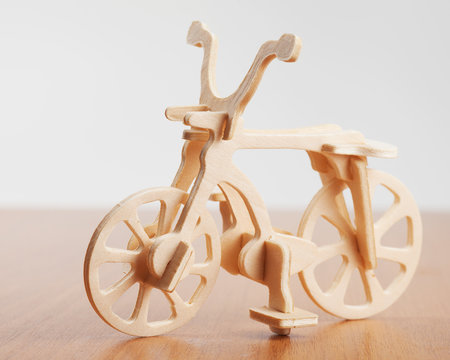 wooden bicycle toy - woodcraft construction