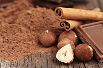 Fototapeta na wymiar Słodki deser czekolada żywność