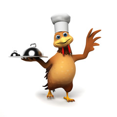 3d rendered illustration of a chicken