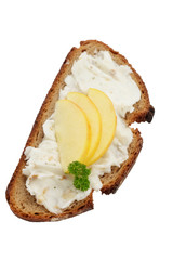 Schmalzbrot mit Apfelspalten