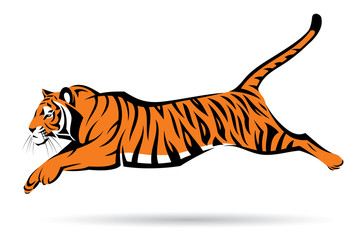 Tiger jumping