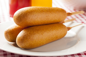 Organic CornDog on a stick