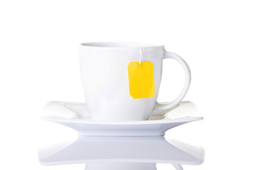 Cup of tea with tea bag