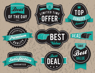 Retro business labels and badges - obrazy, fototapety, plakaty