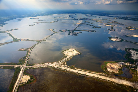 Oilfield On Lake