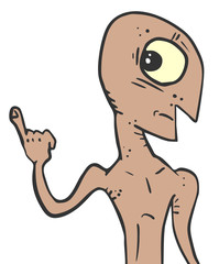 Point finger doll