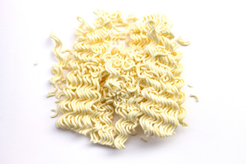 asian ramen instant noodles isolated on white background