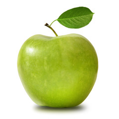 Green apple isolated