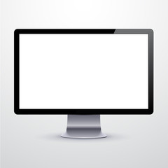 Vector illustration of high-detailed modern PC monitor. Eps10.