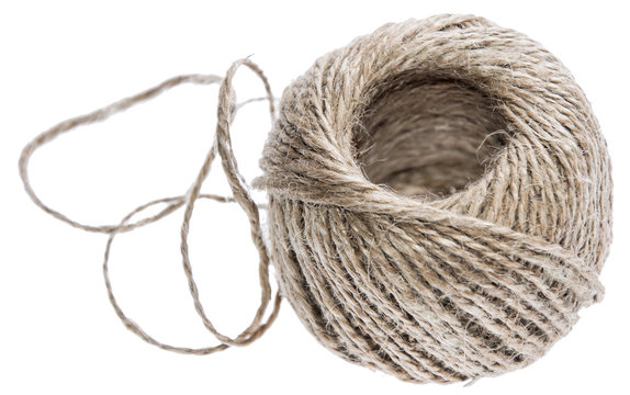Parcel string isolated on white