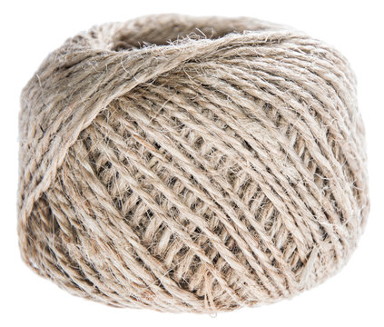 Parcel string isolated on white