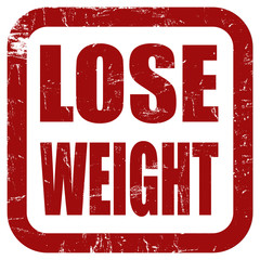 Grunge Stempel rot LOSE WEIGHT