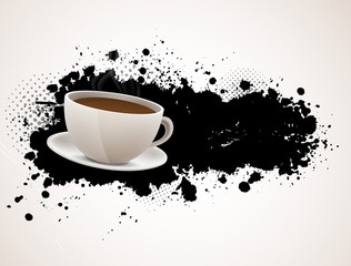 Background with coffee cup