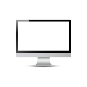Computer screen isolated on white background