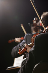 Classical music. Violinists in concert © stokkete