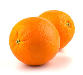 Orange fruits isolated on white background