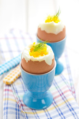 Soft boiled eggs