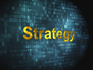 Finance concept: Strategy on digital background
