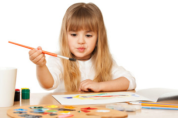 Beautiful Little Girl Painting