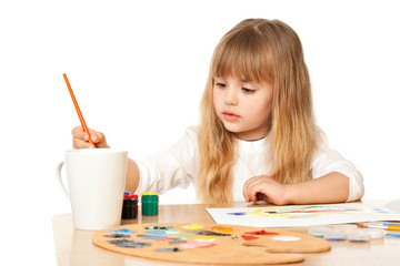 Beautiful Little Girl Painting