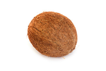 Coconut on a white background