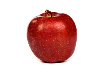 A shiny red apple isolated on white