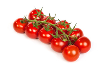Juicy organic Cherry tomatoes isolated