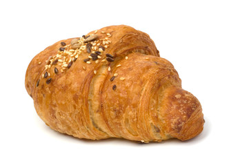 Croissant isolated on the white background