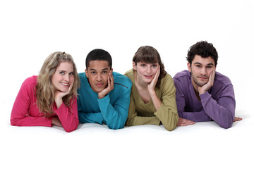 Ethnically diverse group of young people