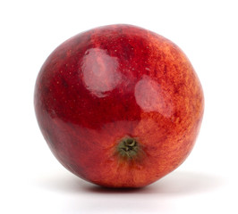 Red apples isolated on white background.