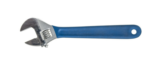adjustable wrench isolated on a white background