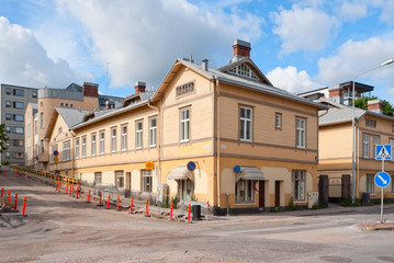 Fototapeta na wymiar Stary drewniany dom w Turku, Finlandia