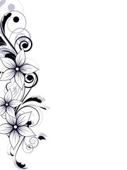 Abstract background with floral ornament elements