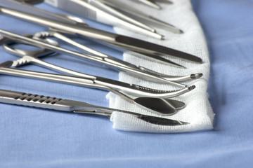top of emergency surgical instruments