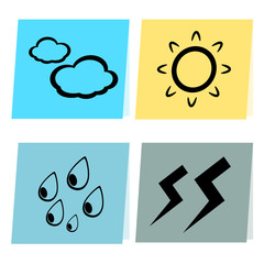 Paper weather icon illustration
